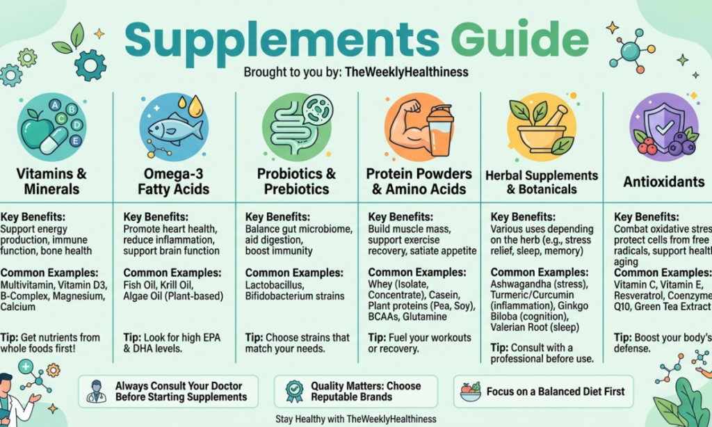 Supplements Guide TheWeeklyHealthiness